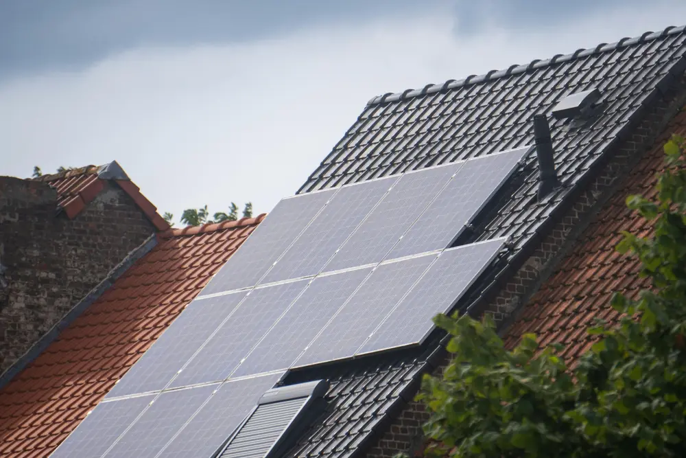 Clean solar panel array on a Fuquay Varina family home