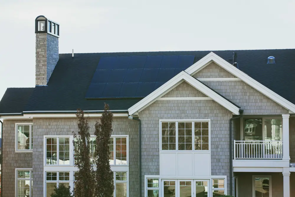 Solar panels on a Raleigh area suburban home